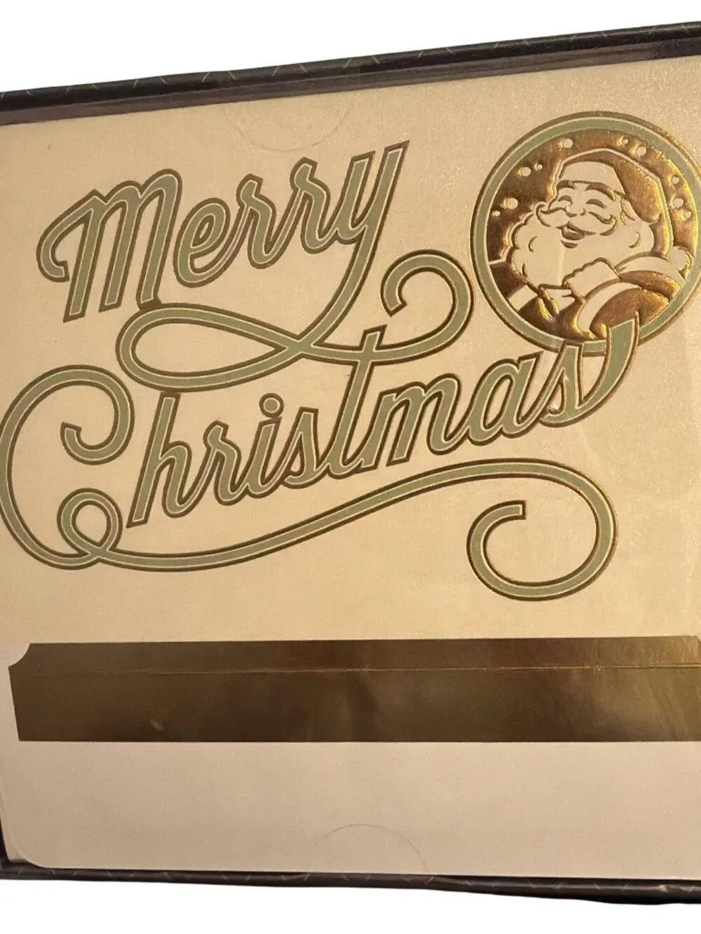 16 Elegant Holiday Merry Christmas Cards Foil Lined Envelopes Santa NEW in Box